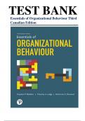 Test Bank For Essentials of Organizational Behaviour 3rd Canadian Edition by Stephen P. Robbins, Katherine Breward