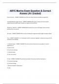 ABYC Marine Exam Question & Correct  Answer (A+ Graded)