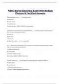 ABYC Marine Electrical Exam With Multiple  Choices & Certified Answers 
