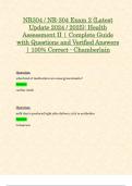 NR304 / NR-304 Exam 2 (Latest Update 2024 / 2025): Health Assessment II | Complete Guide with Questions and Verified Answers | 100% Correct - Chamberlain