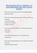 Pharmacology Exam 1 (Chapters 1-4) Exam Elaboration with 100% Correct  Answers