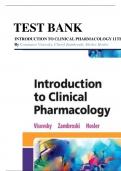 Test Bank - Introduction to Clinical Pharmacology 11th Edition(Visovsky, 2024 ) All chapters ||Latest Edition