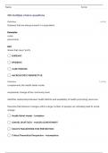 NR 442 COMMUNITY HEALTH NURSING STUDY GUIDE EXAM QUESTIONS WITH 100% CORRECT ANSWERS
