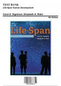 Test Bank for Life-Span Human Development, 9th Edition by Sigelman, 9781337100731, Covering Chapters 1-17 | Includes Rationales