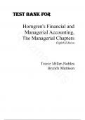 Test Bank for Horngren's Financial & Managerial Accounting The Managerial Chapters, 7th & 8th edition by Tracie Miller-Nobles, Brenda Mattison. Package Deal!!!