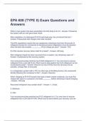 EPA 608 (TYPE II) Exam Questions and Answers | Graded A