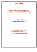 Test Bank for Income Tax Fundamentals 2023, 41st Edition Whittenburg (All Chapters included)