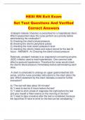 HESI RN Exit Exam  Set Test Questions And Verified  Correct Answers