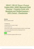 NR327 / NR-327 Exam 2 (Latest Update 2024 / 2025): Maternal-Child Nursing | Complete Guide with Questions and Verified Answers | 100% Correct - Chamberlain