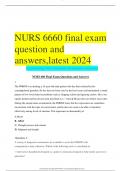 NURS 6660 final exam question and answers,latest 2024