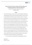 Perceived racism: its association with internalizing and externalizing problems in high-risk adolescents