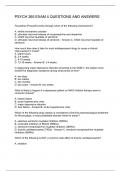 PSYCH 265 EXAM 4 QUESTIONS AND ANSWERS