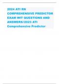 2024 ATI RN COMPREHENSIVE PREDICTOR EXAM WIT QUESTIONS AND ANSWERS//2023 ATI Comprehensive Predictor 