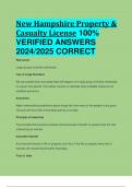 BEST REVIEW New Hampshire Property & Casualty License 100%  VERIFIED ANSWERS  2024/2025 CORRECT