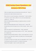 CNA Practice Exam Questions and Answers 100% Pass
