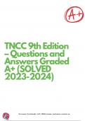 TNCC 9th Edition – Questions and Answers Graded A+ (SOLVED 2023-2024) 