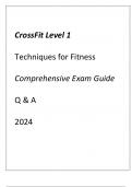 CrossFit Level 1 Techniques For Fitness Comprehesive Exam Guide Q & A 2024