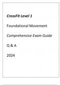 CrossFit Level 1 Foundational Movement Comprehesive Exam Guide Q & A 2024