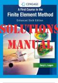 SOLUTIONS MANUAL for A First Course in the Finite Element Method, Enhanced Edition 6th Edition Daryl Logan