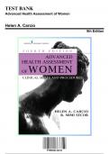 Test Bank for Advanced Health Assessment of Women, 4th Edition by Helen A. Carcio, 9780826124241, Covering Chapters 1-46 | Includes Rationales