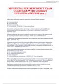 MN DENTAL JURISPRUDENCE EXAM QUESTIONS WITH CORRECT DETAILED ANSWERS||Latest 2024 ANSWERSHEET VERIFIED BY EXPERTS