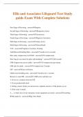 Ellis and Associates Lifeguard Test Study guide Exam With Complete Solutions