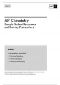 AP® Chemistry Sample Student Responses and Scoring Commentary.