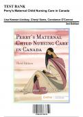 Test Bank: Perry's Maternal Child Nursing Care in Canada 3rd Edition by Lindsay - Ch. 1-55, 9780323759199, with Rationales