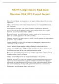 NR599: Comprehensive Final Exam Questions With 100% Correct Answers