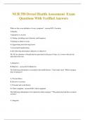 NUR 550 Drexel Health Assessment Exam Questions With Verified Answers