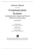 Solution Manual For Communication Systems An Introduction to Signals and Noise in Electrical Communication 4th Edition By A. Bruce Carlson, Paul B. Crilly / Latest Version 2024 A+