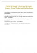 OSHA 30 Module 7: Overhead & Gantry Cranes - Crane Monitoring Schedule Exam