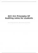 acc 411 principles of auditing notes for students