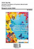 Test Bank: Varcarolis' Foundations of Psychiatric Mental Health Nursing A Clinical, 9th Edition by Halter - Chapters 1-36, 9780323697071 | Rationals Included
