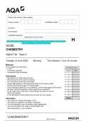 2023 AQA GCSE CHEMISTRY 8462/2H Paper 2 Higher Tier Question Paper & Mark H scheme (Merged) June 2023 [VERIFIED]