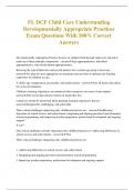 FL DCF Child Care Understanding Developmentally Appropriate Practices Exam Questions With 100% Correct Answers