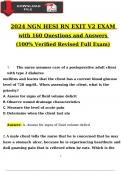 2024 RN EXIT HESI V2 Exam With 160 NGN Questions and Answers, 100% Verified Newest Version