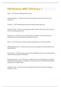 UW Madison MKT 300 Exam 1 questions and answers graded A+