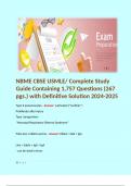 NBME CBSE USMLE/ Complete Study Guide Containing 1,757 Questions (267 pgs.) with Definitive Solution . 