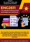 ENG2611 Exam Portfolio Answers 17th January 2024 | A Distinction-Worthy Exploration with In-Depth Research and Proper Referencing"