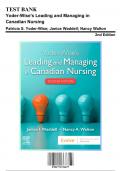 Test Bank: Yoder-Wise's Leading and Managing in Canadian Nursing 2nd Edition by Waddell - Ch. 1-32, 9781771721677, with Rationales