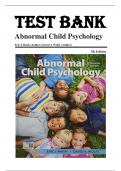 Test Bank for Abnormal Child Psychology 7th Edition by Eric J Mash 9781337624268 Chapter 1-14 Complete Guide.