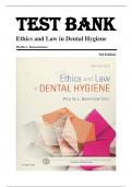 Test Bank for Ethics and Law in Dental Hygiene 3rd Edition by Phyllis L. Beemsterboer 9781455745463 Chapter 1-10 Complete Guide.