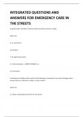 INTEGRATED QUESTIONS AND ANSWERS FOR EMERGENCY CARE IN THE STREETS 