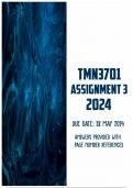 TMN3701 Assignment 3 2024| Due 28 May 2024