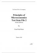 Principles of Microeconomics Test Item File 2 Ninth Edition by Case/Fair/Oster 