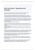 Bus Law Exam 1 Questions and Answers