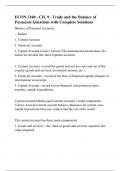 ECON 3100 - CH. 9 - Trade and the Balance of Payments Questions with Complete Solutions
