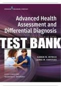 TEST BANK FOR ADVANCED HEALTH ASSESSMENT AND DIFFERENTIAL DIAGNOSIS: ESSENTIALS FOR CLINICAL PRACTICE