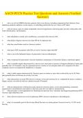 AACN PCCN Practice Test Questions and Answers (Verified Answers)